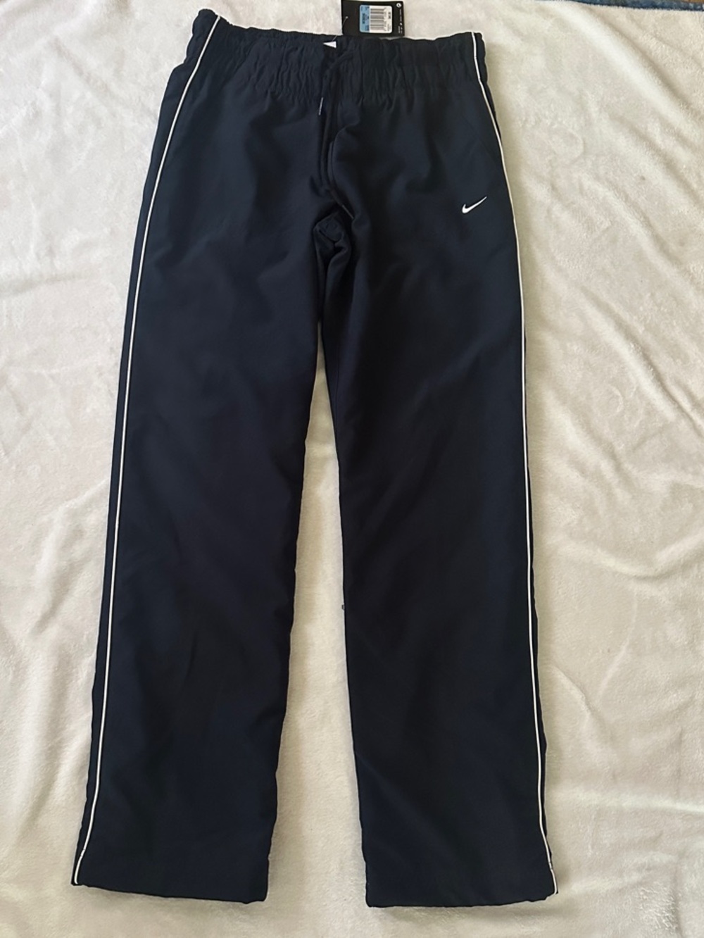 Nike Navy/Black Track Pants with White Piping Women's M NWT